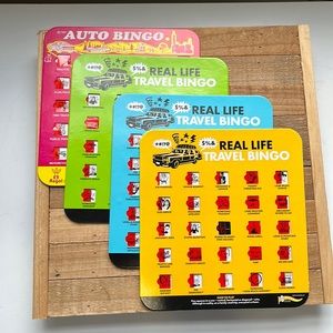 🚘 KiDs RoadTrip FuN! TRAVEL BINGO! Retro Regal Games ~ 4 Cards  🗺️ ❤️